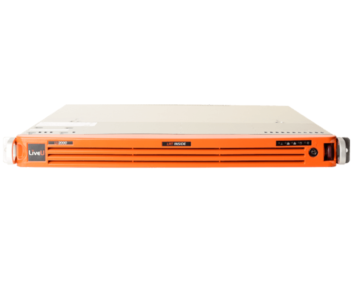 LiveU LU2000 rackmount receiving server, front panel.